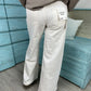 Jeans Palazzo Elastico E Coulisse In Vita